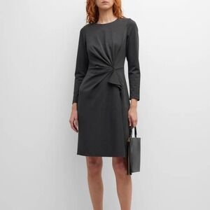 Kobi Halperin Joanna Side Twist A-line Midi Dress Gray Size S